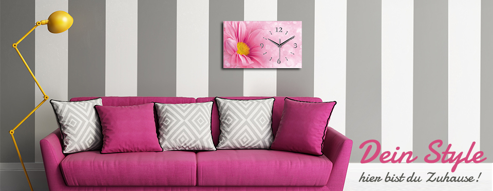 Wanduhr Flower