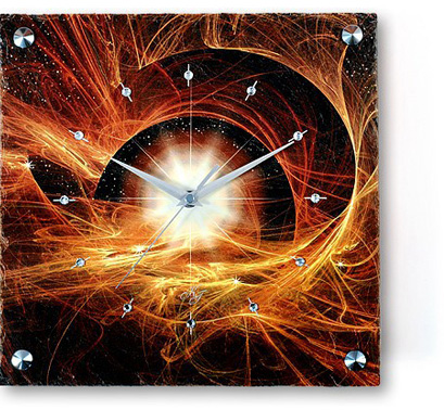 Wanduhr Sonnenwind Schiefer