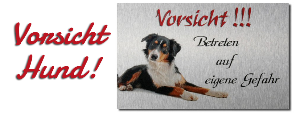 Warnschild Hund